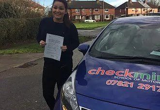 Congratulations to Harriotte Clemet from York who passed with Sarah, second time with only 4 x minors