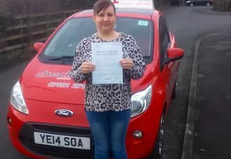 Congratulations Kylie from Tadcaster who passed with Rob
